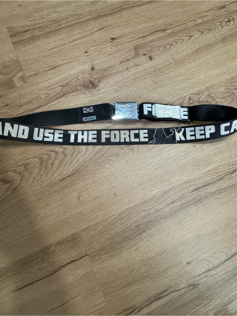 Buckle-Down Black and White 'Use The Force' Web Belt
